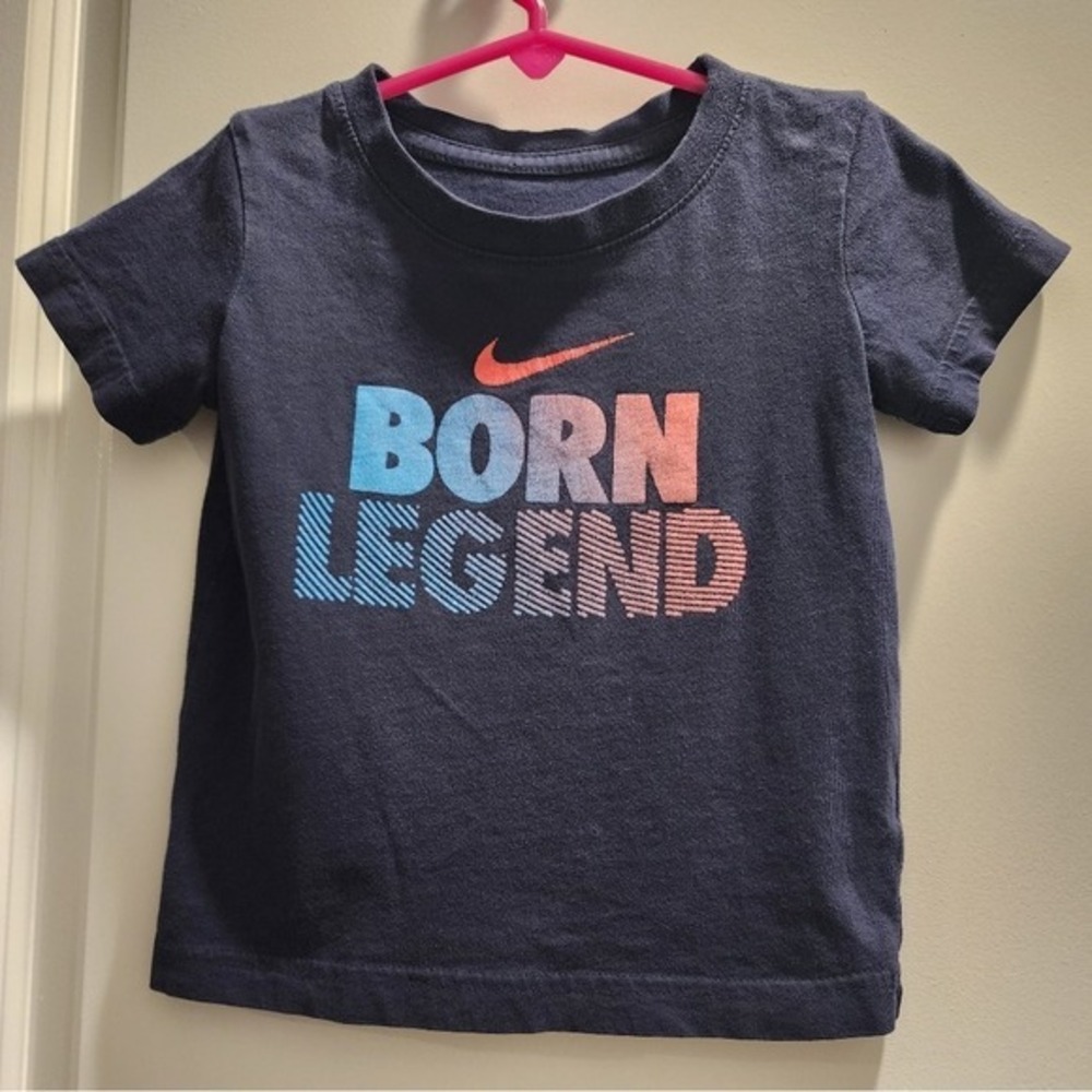 Nike Kids 2T Navy Blue Born Legend Graphic‎ Short Sleeve T-Shirt Toddler Summer